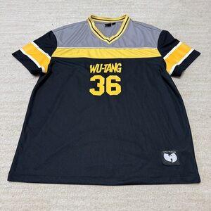 Vintage Wu Tang Clan #36 Football Jersey Grey Black Yellow Hip Hop Men's Medium